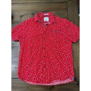 Travellers collection - red button down shirt with anchors - Size Large